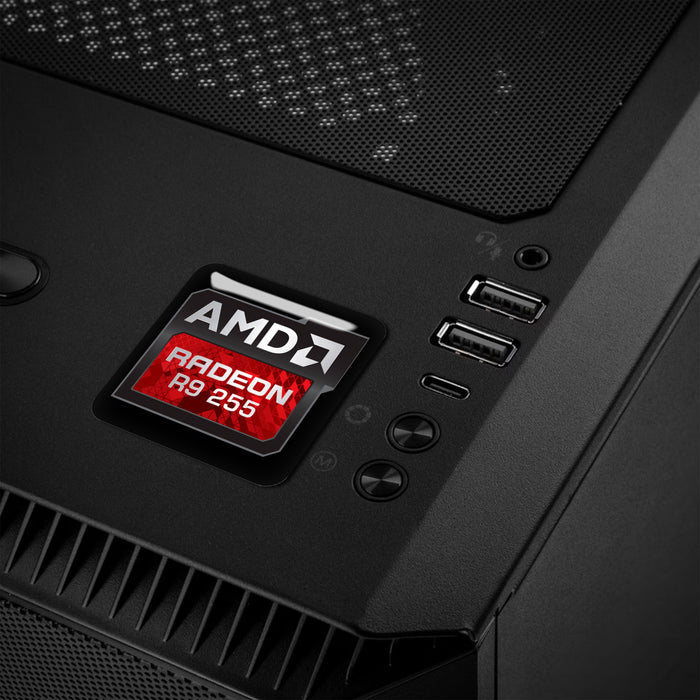 AMD Radeon R9 255 1"x1" Chrome Effect Domed Case Badge / Sticker Logo