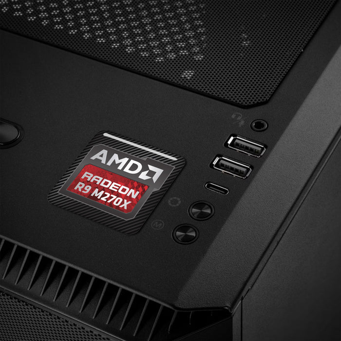 AMD Radeon R9 M270X 1"x1" Chrome Effect Domed Case Badge / Sticker Logo