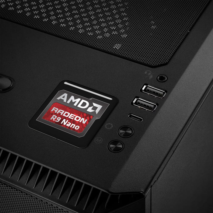 AMD Radeon R9 Nano 1"x1" Chrome Effect Domed Case Badge / Sticker Logo