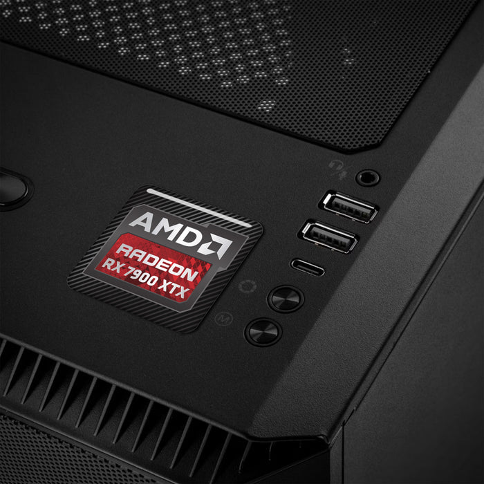 AMD Radeon RX 7900 XTX 1"x1" Chrome Effect Domed Case Badge / Sticker Logo