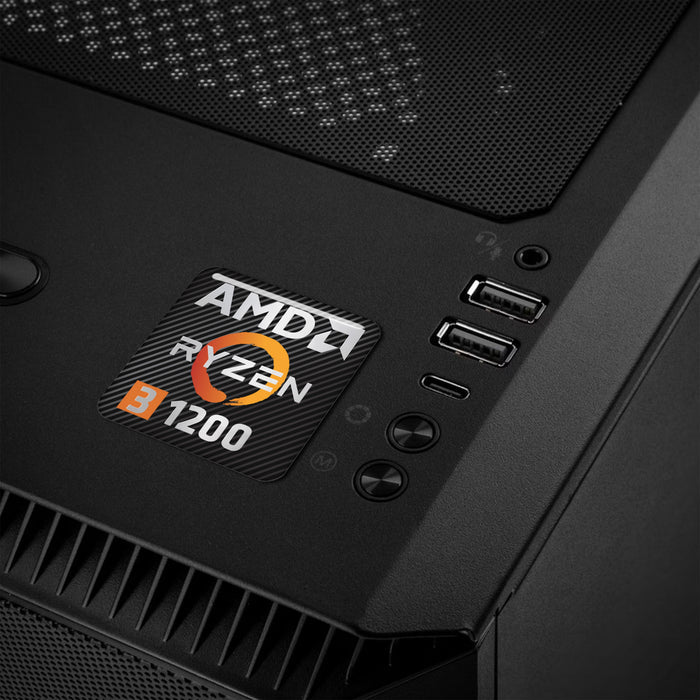 AMD Ryzen 3 1200 1"x1" Chrome Effect Domed Case Badge / Sticker Logo