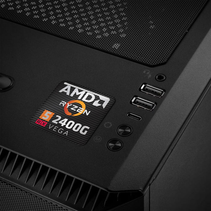 AMD Ryzen 5 2400G RX Vega 1"x1" Chrome Effect Domed Case Badge / Sticker Logo