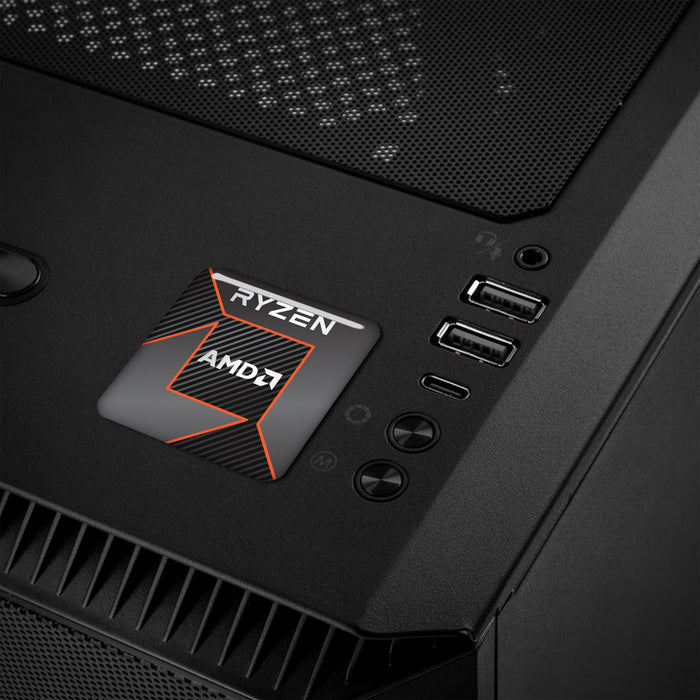 AMD Ryzen Zen 4 5th Generation 1"x1" Chrome Effect Domed Case Badge / Sticker Logo