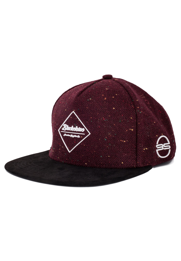 Blackskies-Ares-Premium-Snapback-Cap-Red-Speckle-Black-Front