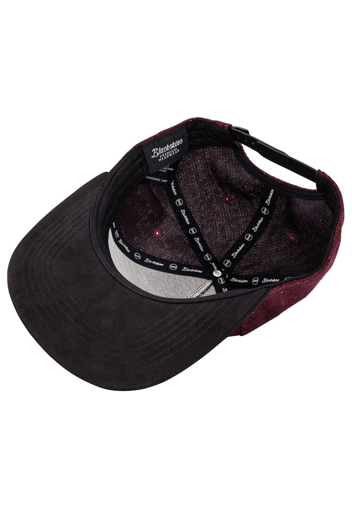 Blackskies-Ares-Snapback-Cap-Maroon-Black-Bottom-Suede-Brim