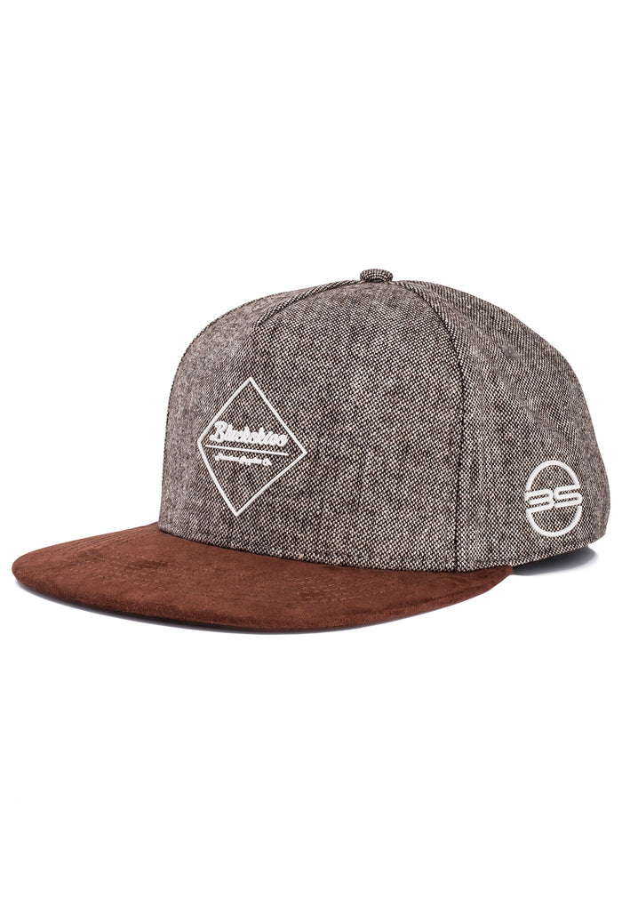 Blackskies-Baal-Snapback-Cap-Brown-Suede