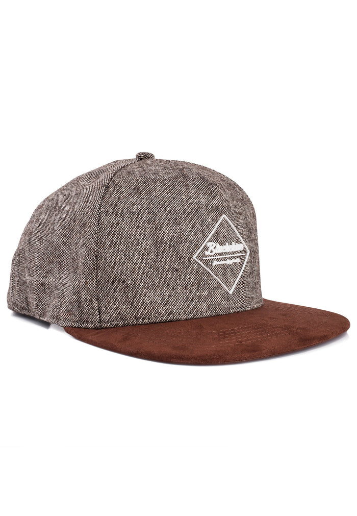 Blackskies-Baal-Snapback-Cap-Brown-Suede-Side