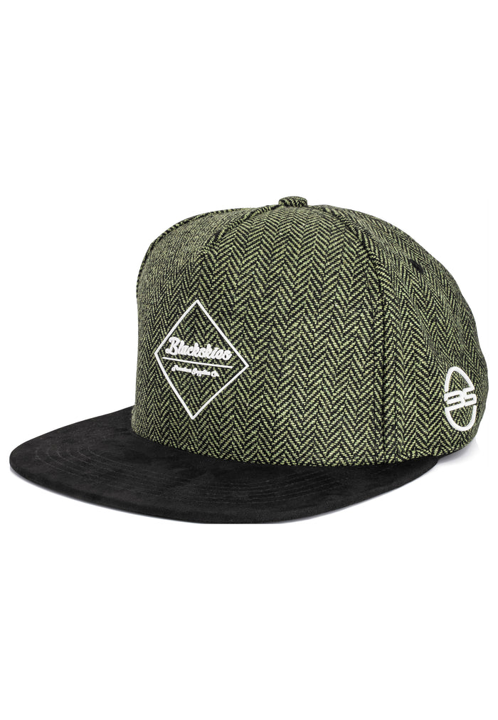 Blackskies-Rhea-Snapback-Cap-Green-Black-Wool