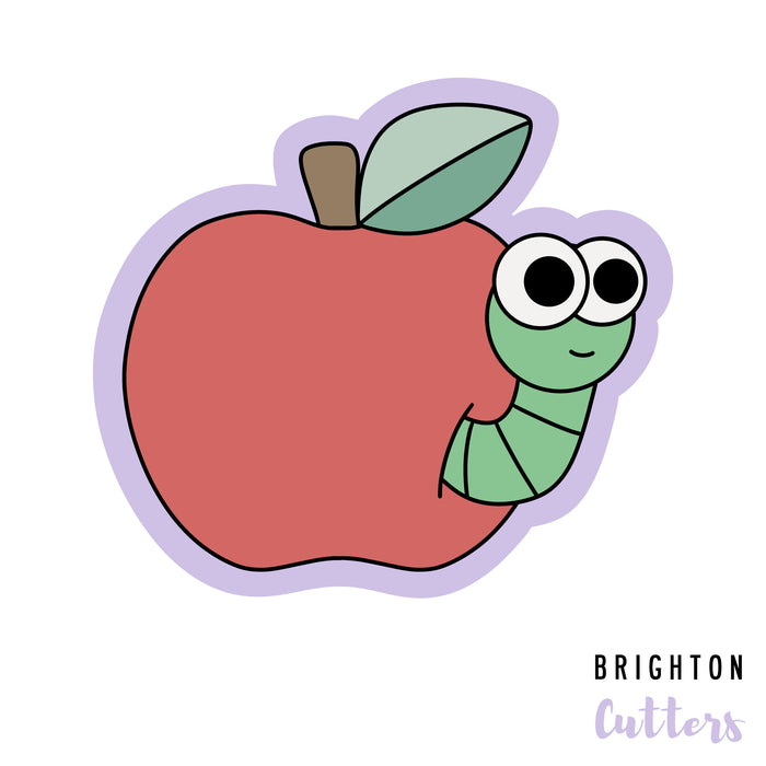 Apple with Worm Cookie Cutter
