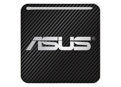 Asus Black 1"x1" Chrome Effect Domed Case Badge / Sticker Logo