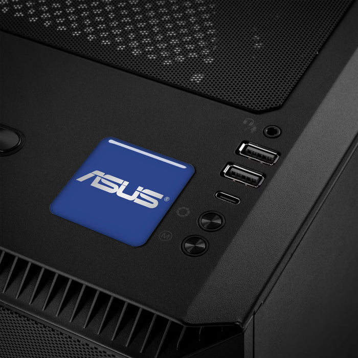 Asus Blue 1"x1" Chrome Effect Domed Case Badge / Sticker Logo