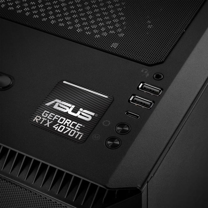 Asus GeForce RTX 4070 Ti 1"x1" Chrome Effect Domed Case Badge / Sticker Logo