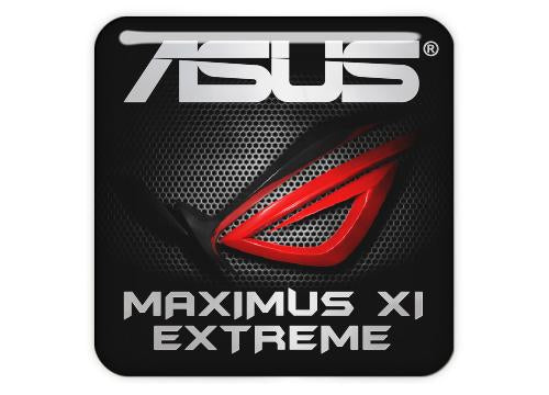 Asus ROG MAXIMUS XI EXTREME Motherboard 1"x1" Chrome Effect Domed Case Badge / Sticker Logo