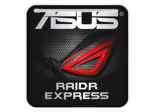 Asus ROG RAIDR Express Motherboard 1"x1" Chrome Effect Domed Case Badge / Sticker Logo