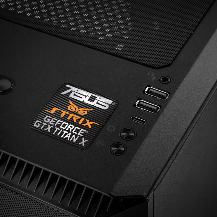 Asus Strix GeForce GTX TITAN X 1"x1" Chrome Effect Domed Case Badge / Sticker Logo