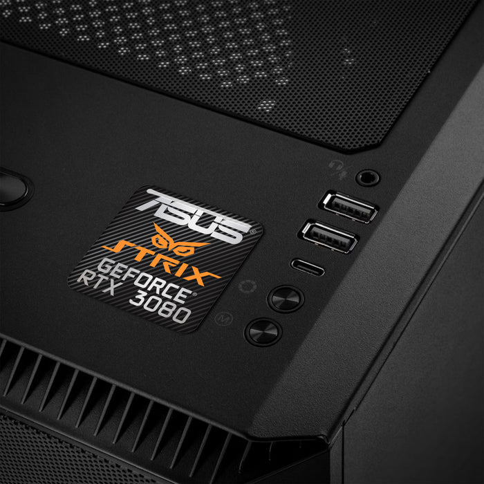 Asus Strix GeForce RTX 3080 1"x1" Chrome Effect Domed Case Badge / Sticker Logo