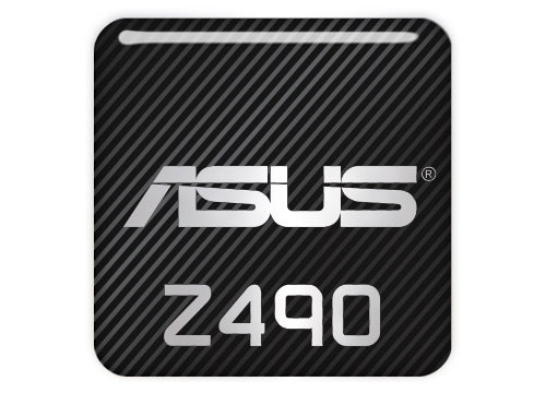 Asus Z490 Motherboard 1"x1" Chrome Effect Domed Case Badge / Sticker Logo
