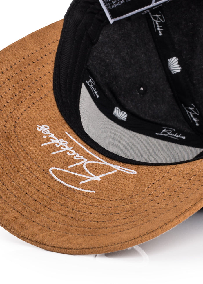 Blackskies-B-Script-Flannel-Snapback-Cap-Charcoal-Premium-Hat-5