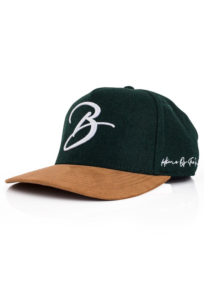 Blackskies-B-Script-Flannel-Snapback-Cap-Green-Premium-Hat-2