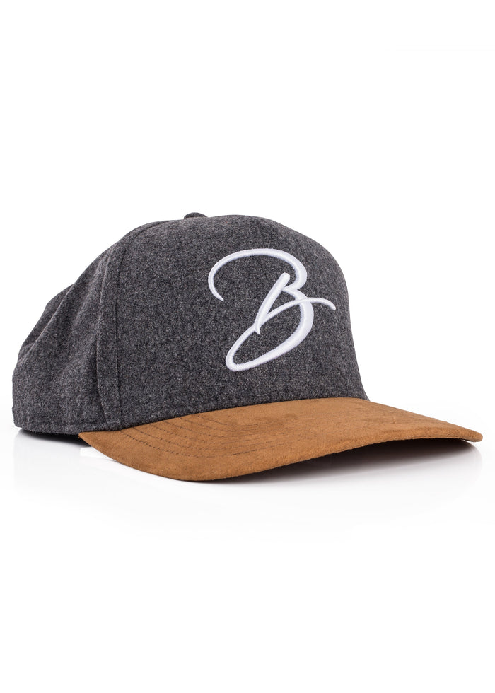 Blackskies-B-Script-Flannel-Snapback-Cap-Grey-Premium-Hat-3