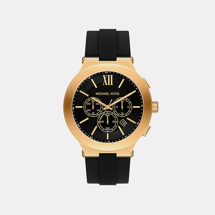 Billie Men Quartz Black Dial Chronograph Silicone Watch MK9253
