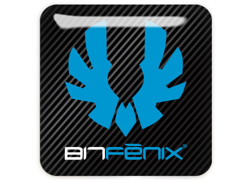 BitFenix Blue 1"x1" Chrome Effect Domed Case Badge / Sticker Logo