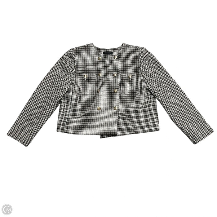 Blazer By Ann Taylor In Brown & Grey, Size: 12p
