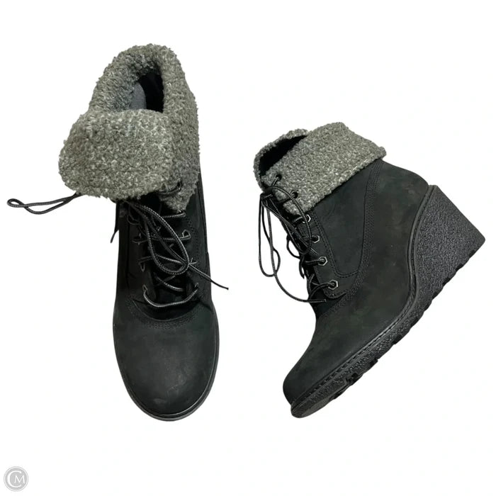Boots Ankle Heels By Timberland In Black, Size: 8