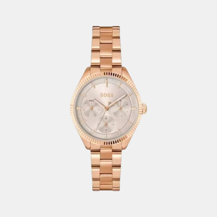Boss Sage Women Quartz Grey Dial Multi-Function Stainless Steel Watch 1502802