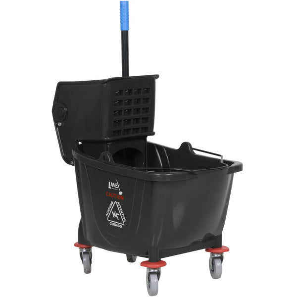 BUCKET/ 35 Quart Black Bucket and Wringer Set