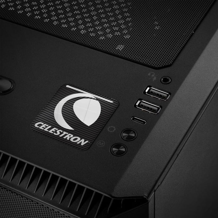 Celestron 1"x1" Chrome Effect Domed Case Badge / Sticker Logo
