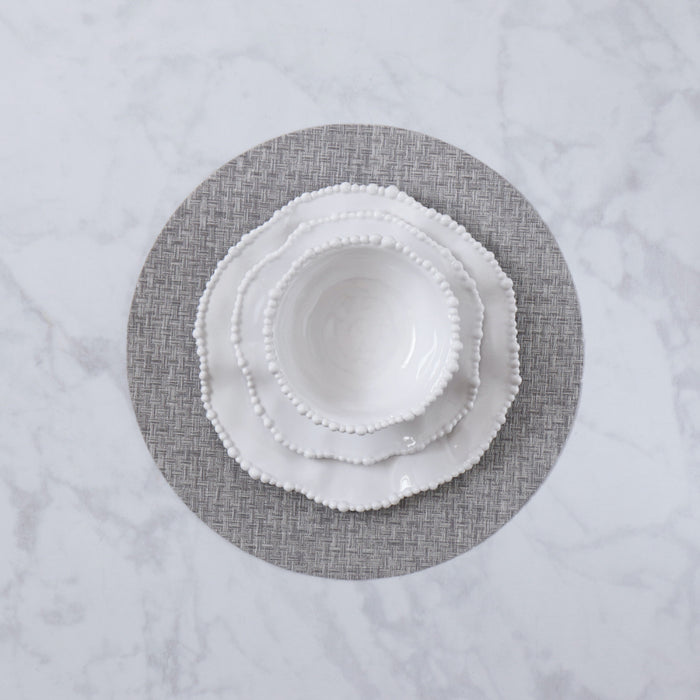 Charcoal Vida 16" Round Woven Placemats Set of 4