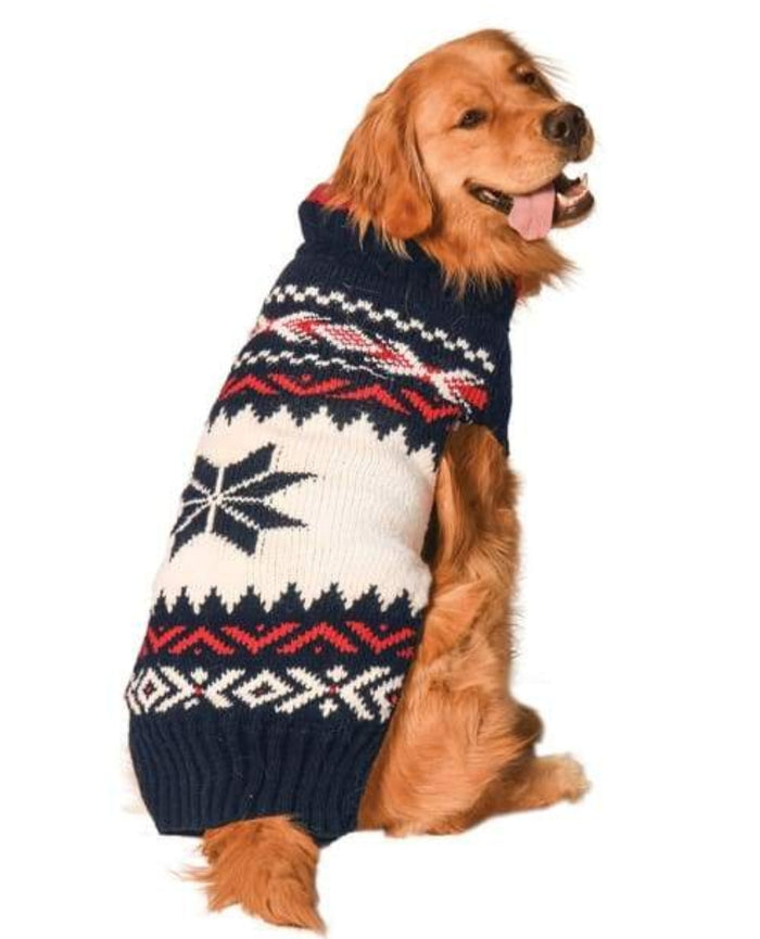 Chilly Dog Navy Vail Dog Sweater