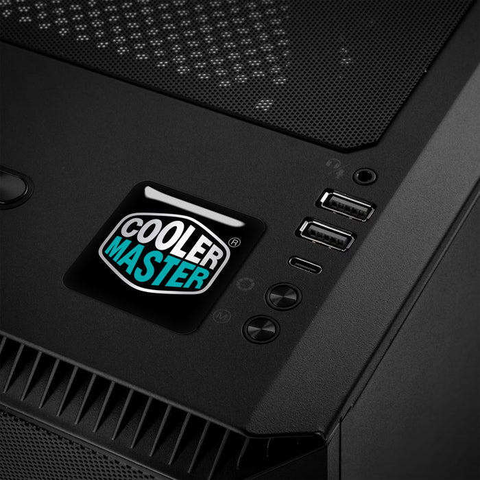 Cooler Master Color 1"x1" Chrome Effect Domed Case Badge / Sticker Logo