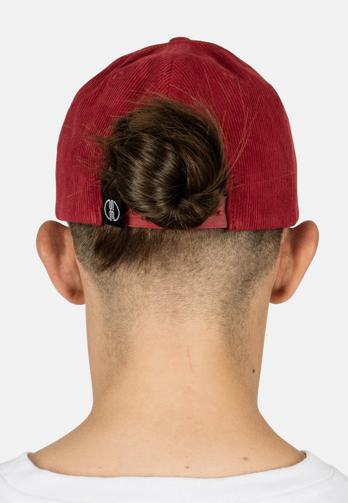 Blackskies-Cord-Baseball-Cap-Crimson-Back