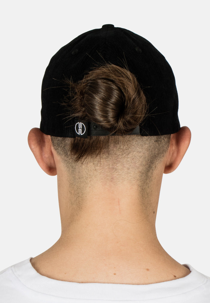Blackskies-Cord-Baseball-Cap-Ebony-Model-Back