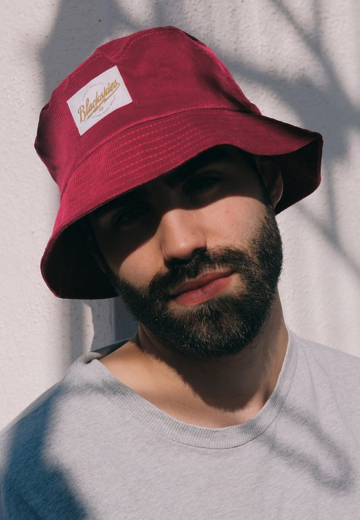 Blackskies-Crimson-Bucket-Hat-Red-Maroon-Cord-Fisher-Cap