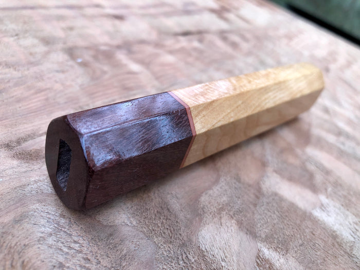Custom Japanese Knife Handle - Cherry and rosewood