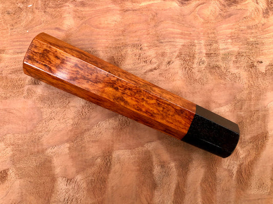 Custom Japanese Knife Handle - Snakewood and  ebony