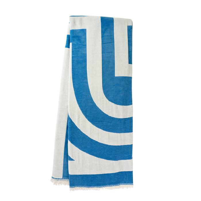 Deco Throw, Cerulean Blue-Eleish Van Breems Home