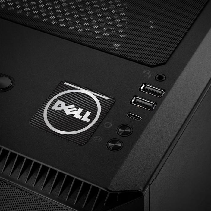 DELL 1"x1" Chrome Effect Domed Case Badge / Sticker Logo