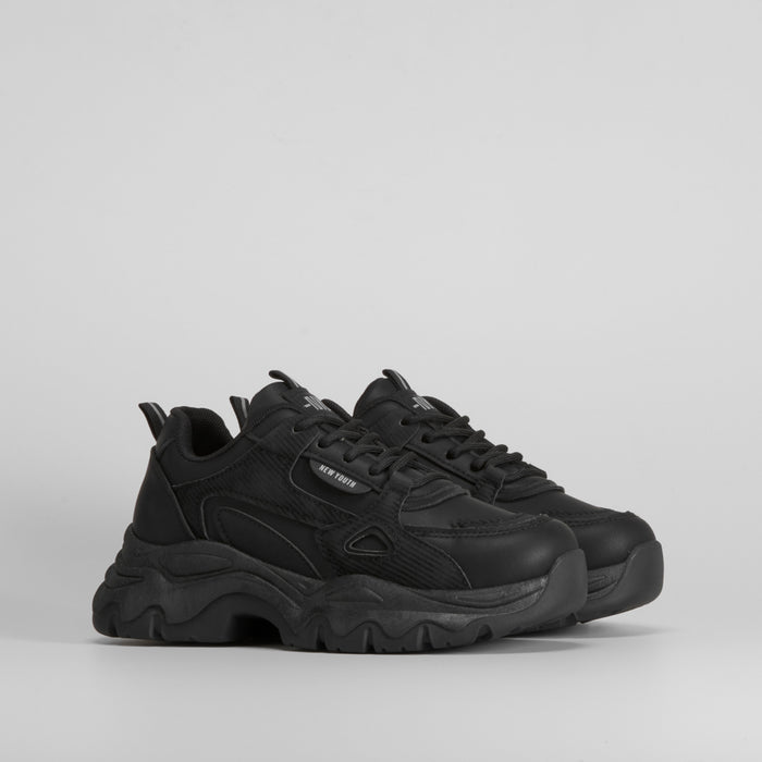 Deportiva plataforma chunky negra NYC