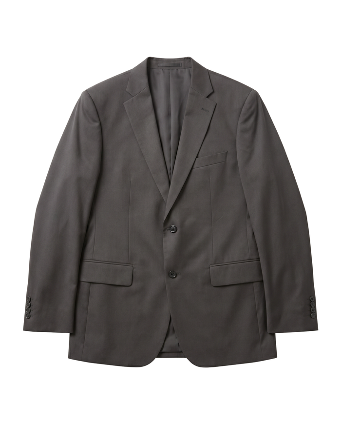 Designer Suit 299  Gray Wool Slim Fit  Notch Lapel 2-Piece Suit - The Suit Depot