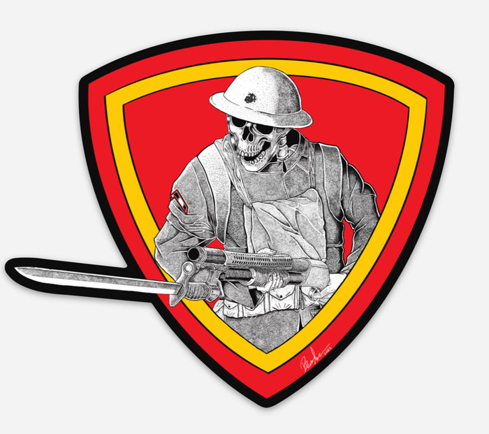 Devil Dogs 3rd MarDiv Sticker