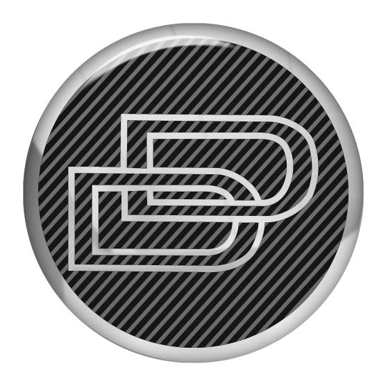 Digital Designs DD Audio 1.5" Diameter Round Chrome Effect Domed Case Badge / Sticker Logo