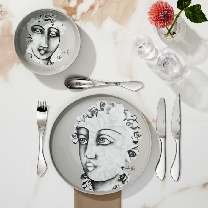 DINNER PLATE SET OF 4 - succulent faces