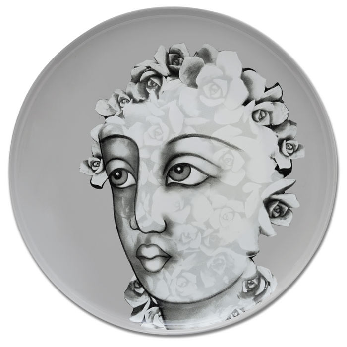 DINNER PLATE SET OF 4 - succulent faces
