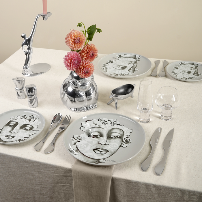 DINNER PLATE SET OF 4 - succulent faces