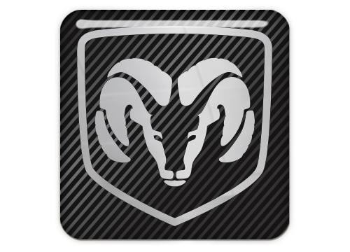 Dodge 1"x1" Chrome Effect Domed Case Badge / Sticker Logo