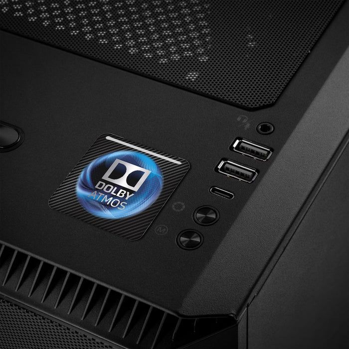 Dolby Atmos 1"x1" Chrome Effect Domed Case Badge / Sticker Logo